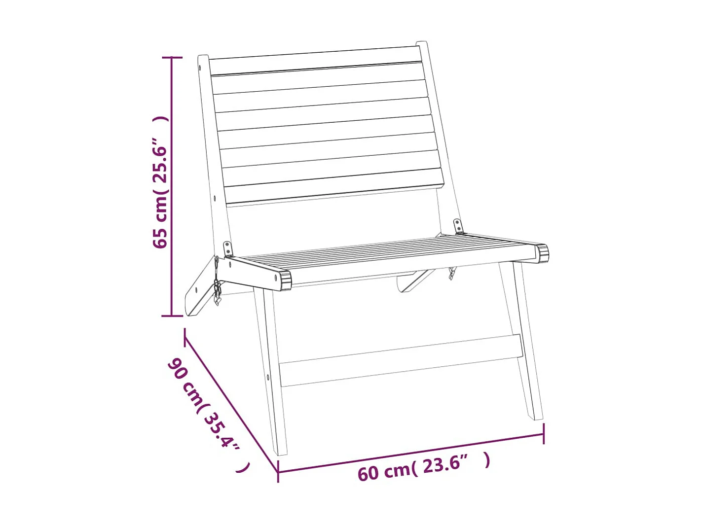 Tuinstoel Massief teakhout