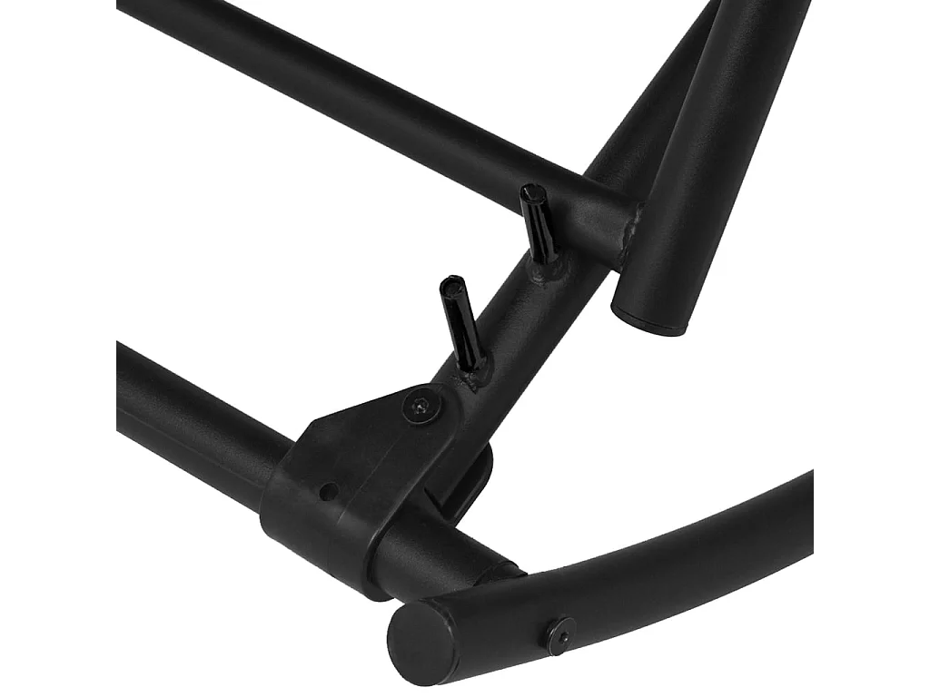 Tuinschommelstoel Staal en textiel Zwart