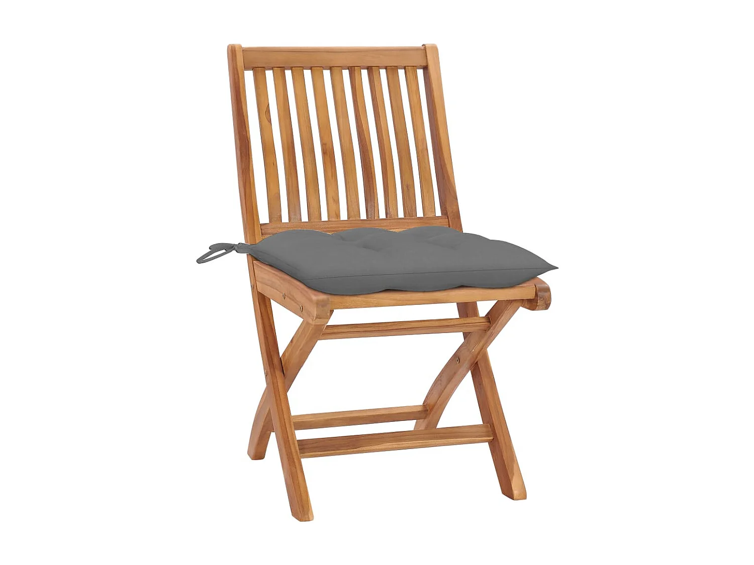 Sedie da giardino pieghevoli con cuscini 8 pz. Teak massiccio