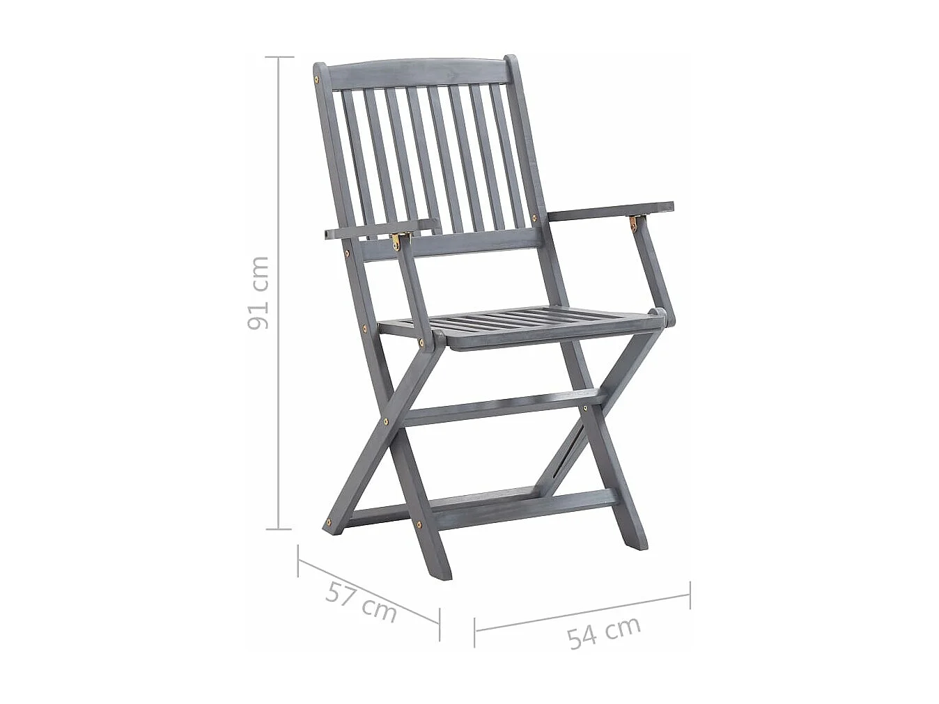 Outdoor-Klappstühle 8 Stück mit Kissen aus Akazienholz