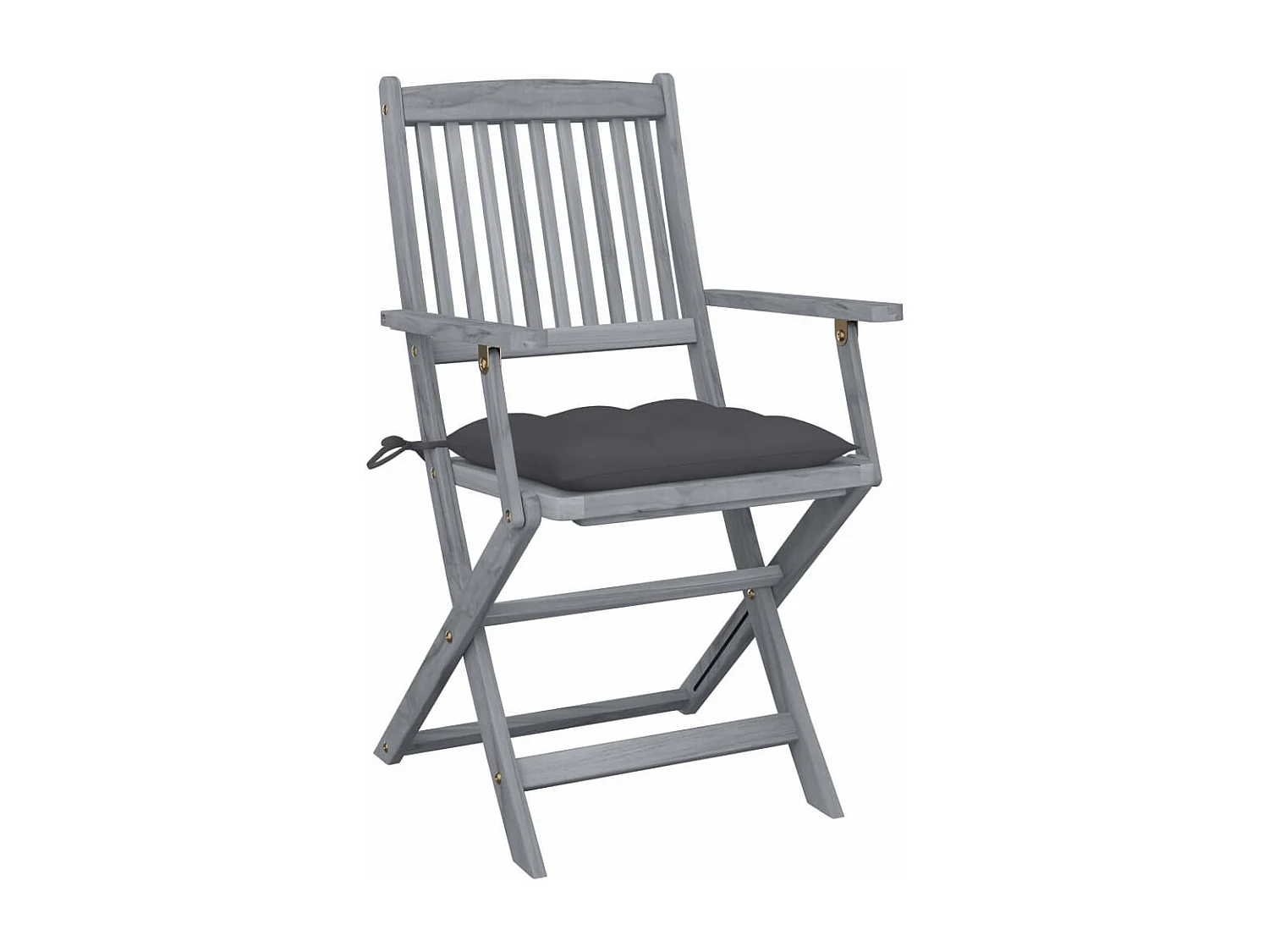 Outdoor-Klappstühle 4 Stück mit Kissen aus Akazienholz