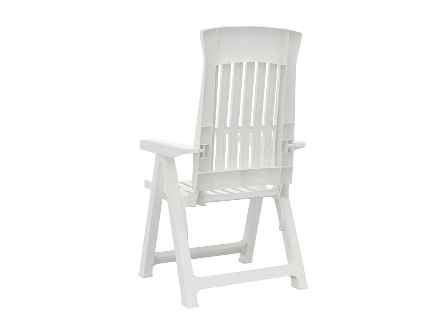 Chaises inclinables de jardin lot de 2 blanc PP