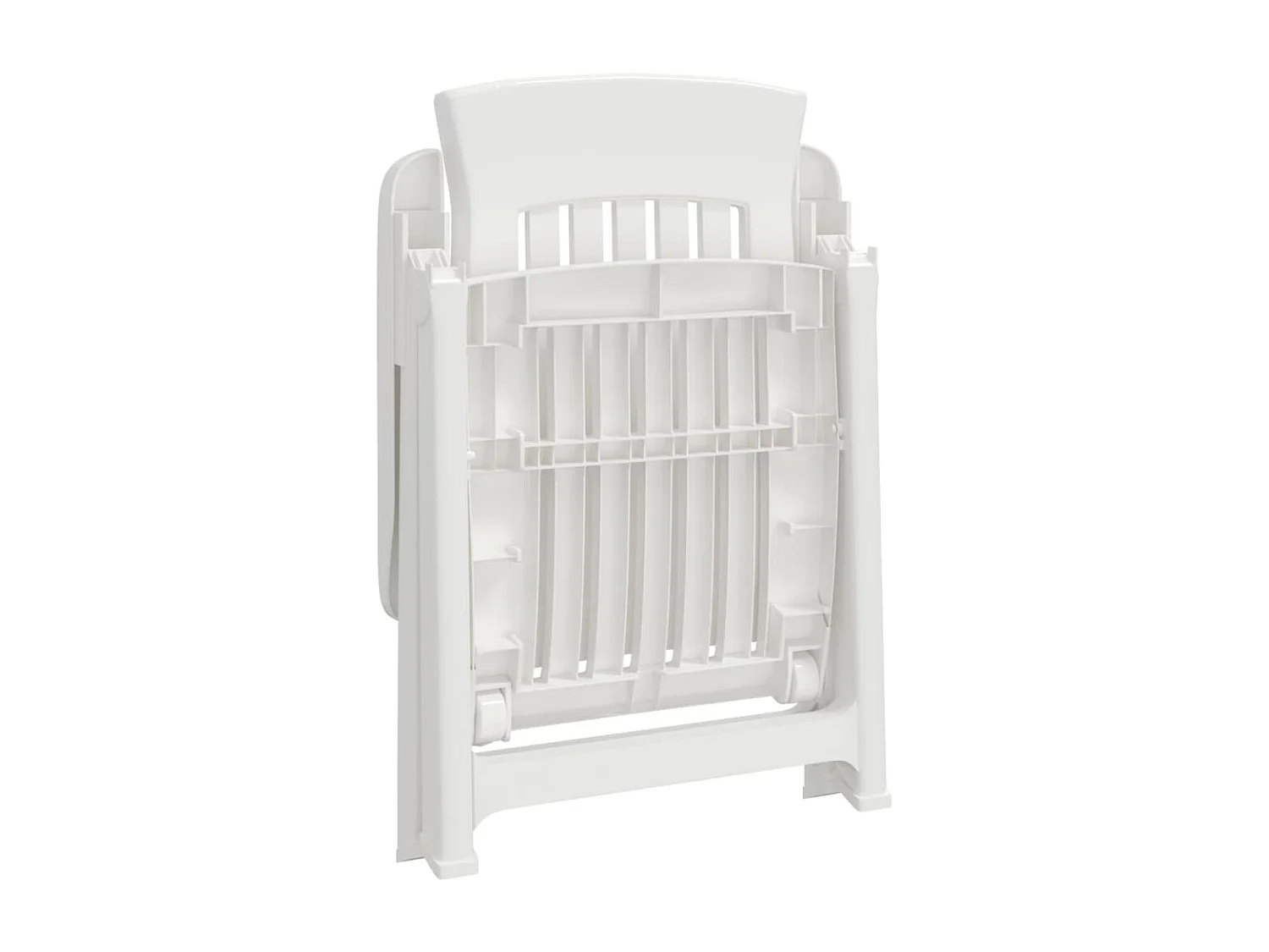 Chaises inclinables de jardin lot de 2 blanc PP