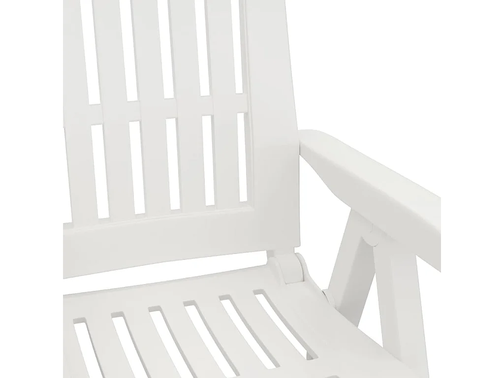 Chaises inclinables de jardin lot de 2 blanc PP