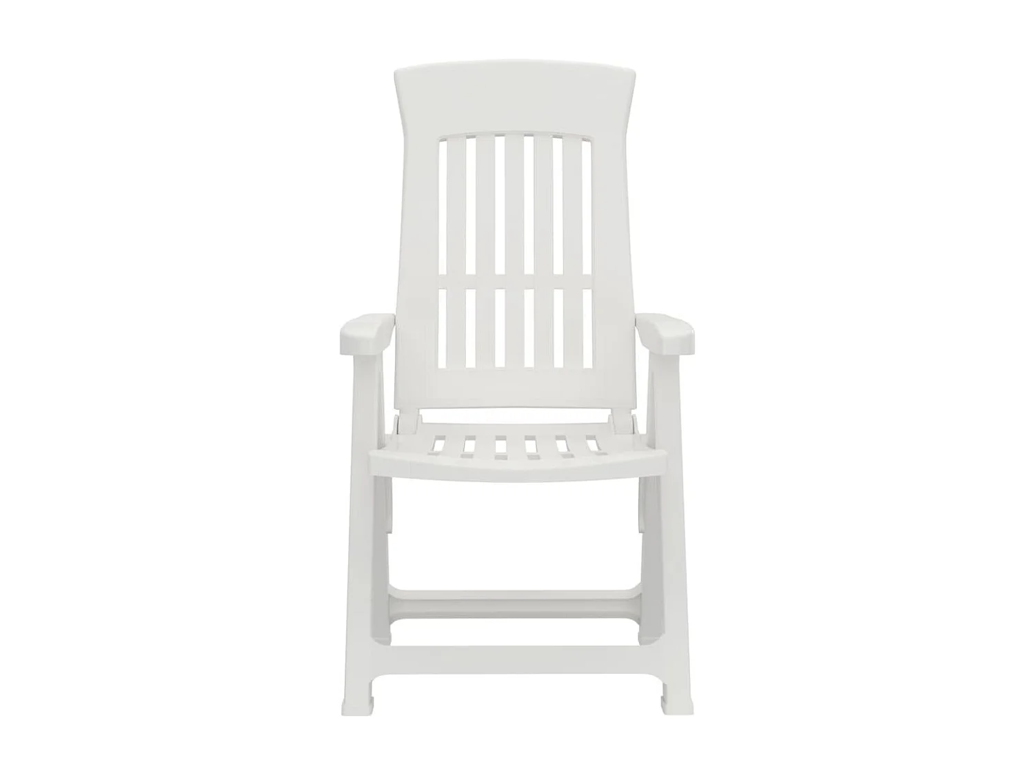 Conjunto de 2 cadeiras de jardim reclináveis em PP branco
