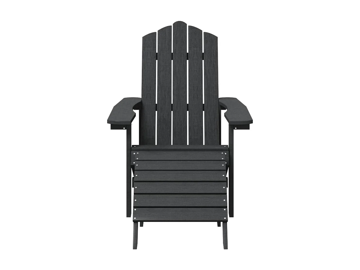 Chaise de jardin Adirondack repose-pied table PEHD Anthracite