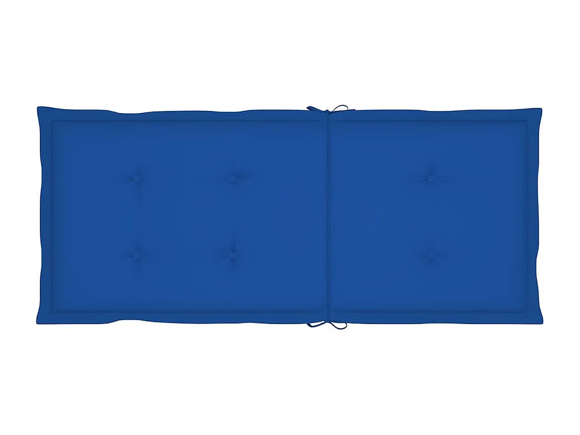 Set di 8 sedie da giardino reclinabili e cuscini in teak massiccio