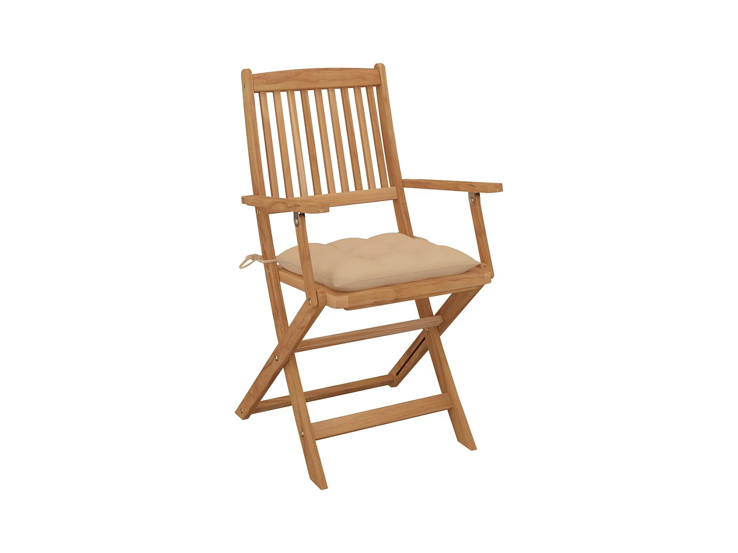 Chaises pliables de jardin 6 pcs avec coussins Bois d'acacia