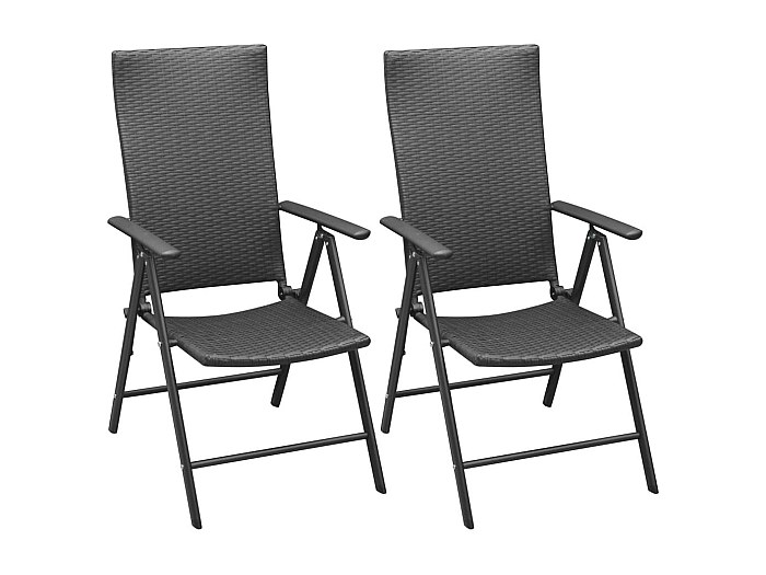 Servizio tavola da giardino 7 pz. Resina midollino Grigio chiaro