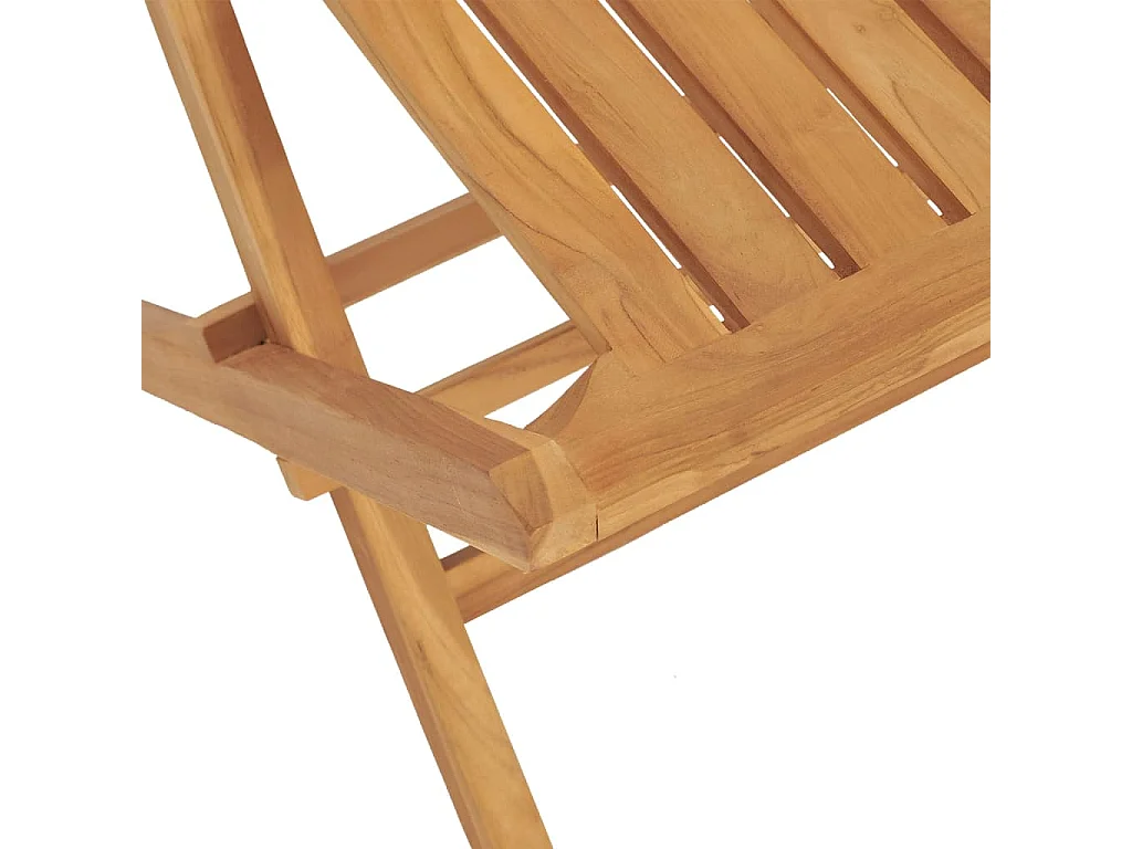 Chaises de jardin pliantes lot de 4 47x47x89cm bois massif teck