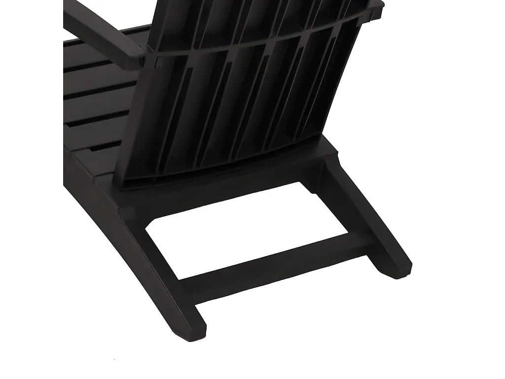 Chaises de jardin Adirondack lot de 2 noir polypropylène