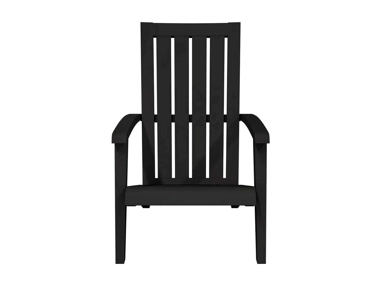 Chaises de jardin Adirondack lot de 2 noir polypropylène