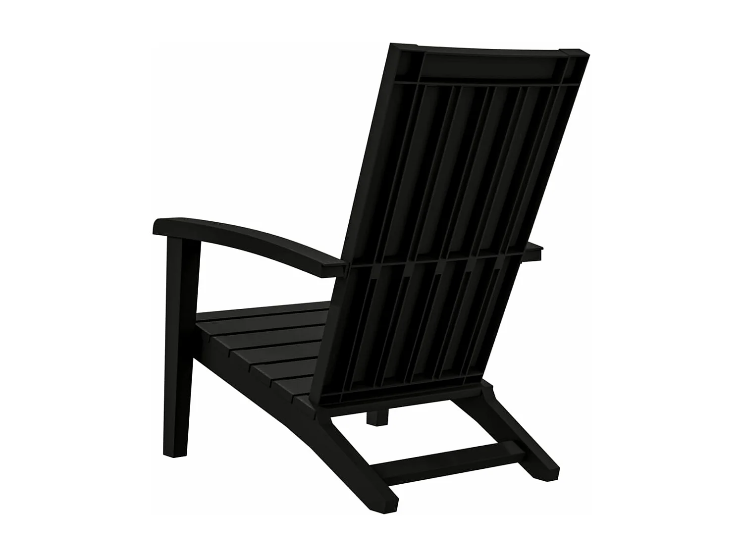 Chaises de jardin Adirondack lot de 2 noir polypropylène