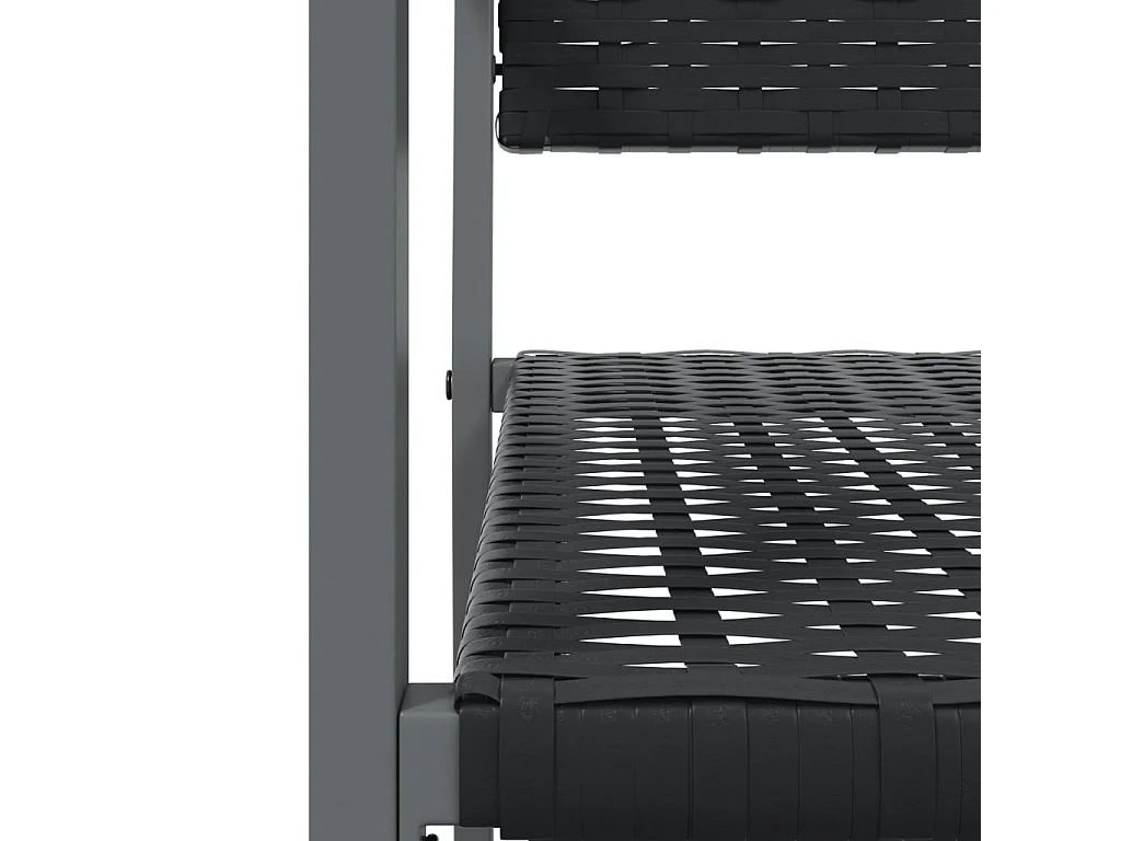 Chaises de jardin lot de 6 noir 54x62,5x89 cm résine tressée