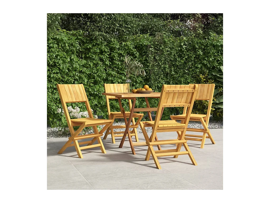 Opvouwbare tuinstoelen set van 4 47x61x90cm massief teakhout