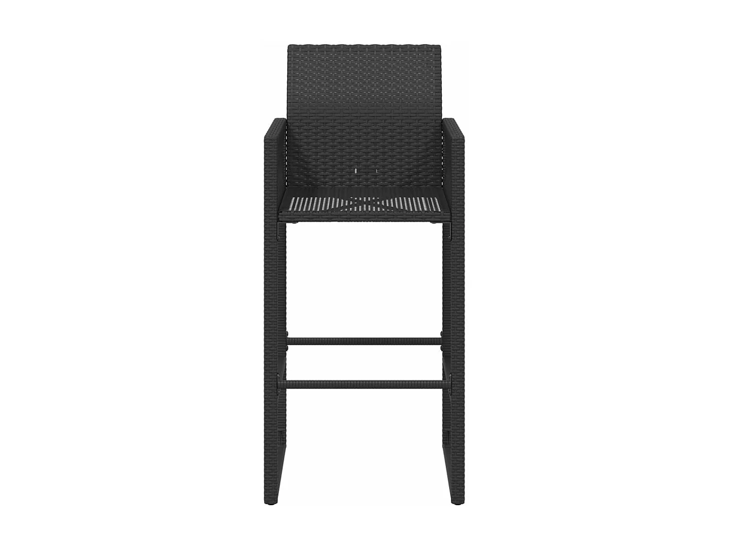 Tabourets de bar de jardin lot de 2 noir résine tressée