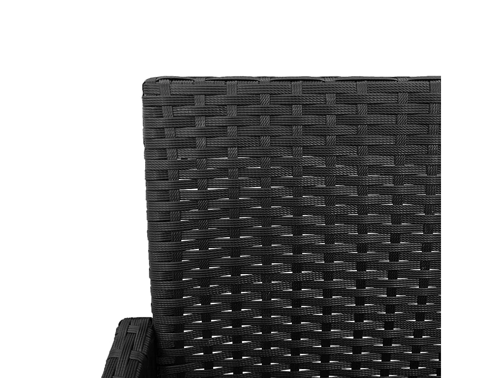 Tabourets de bar de jardin lot de 2 noir résine tressée