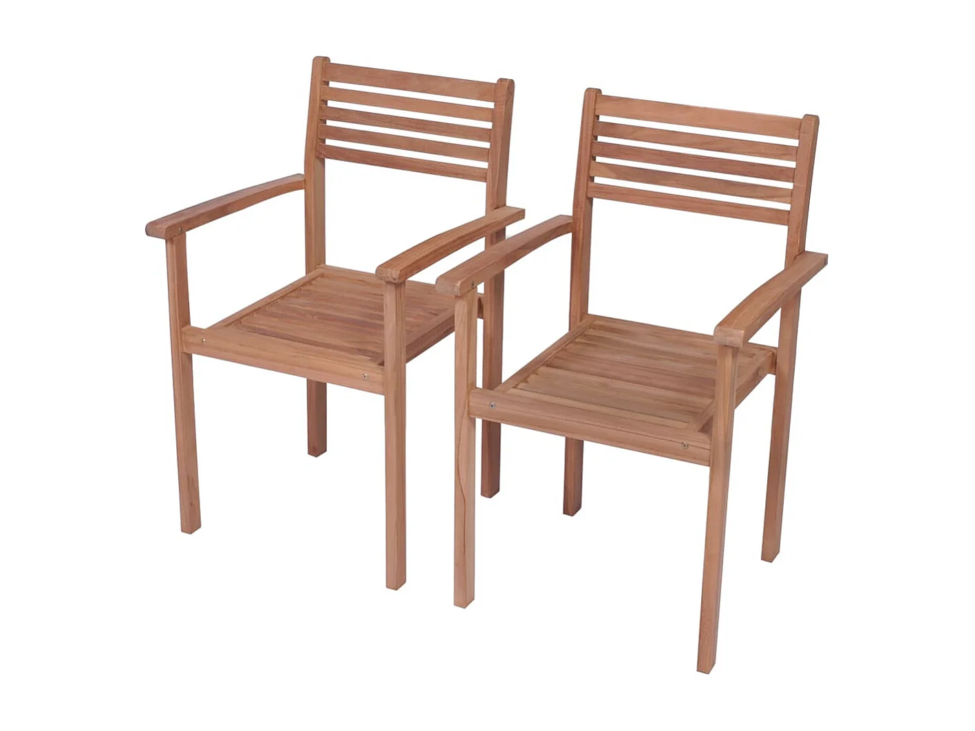 Chaises de jardin 2 pcs avec coussins vert Bois de teck massif