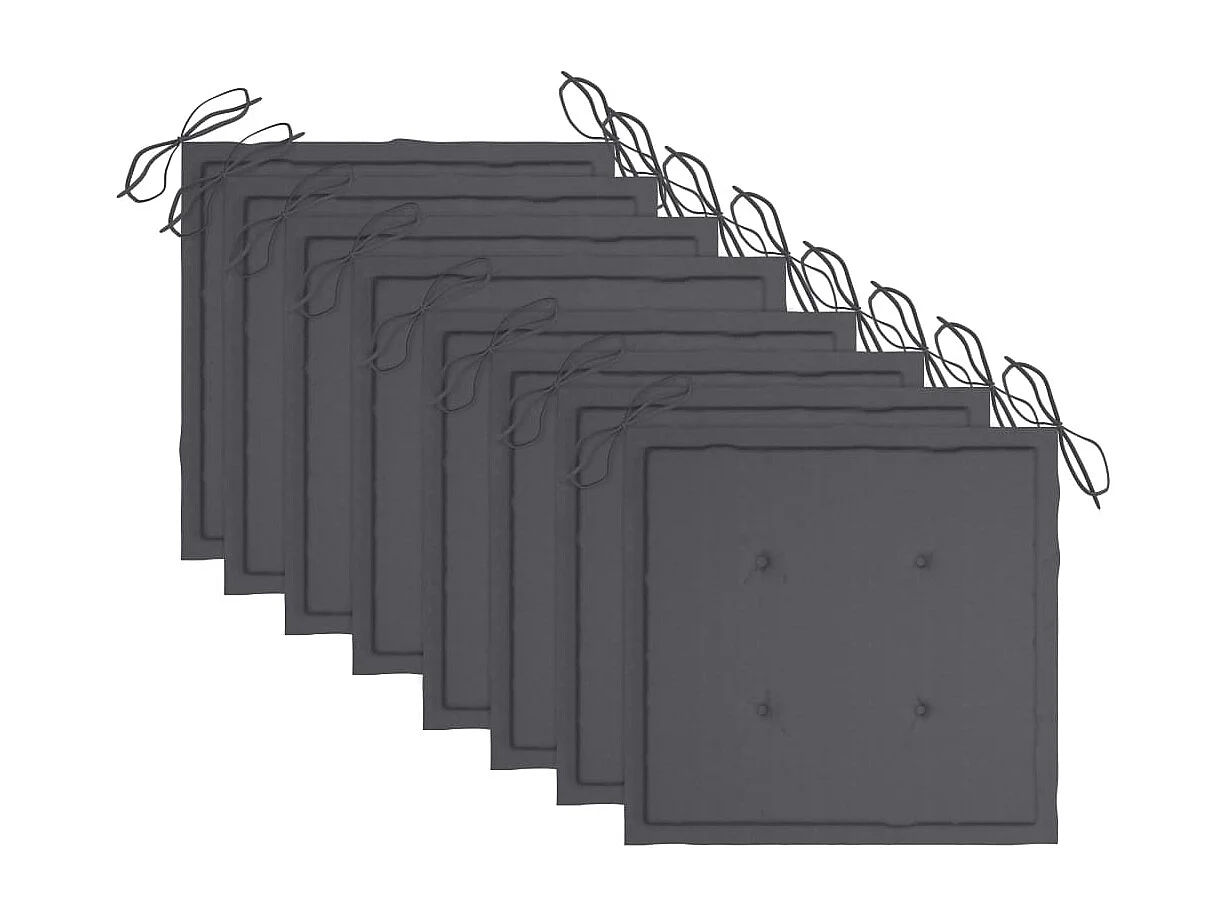 Sillas de jardín plegables 8 piezas con cojines madera de acacia