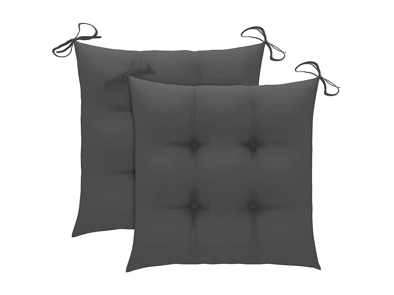 Chaises à dîner de jardin avec coussins 2 pcs Acacia massif