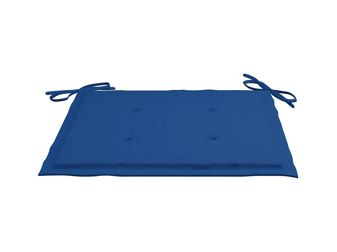 Sedie da giardino impilabili con cuscini 4 pz. Teak massiccio