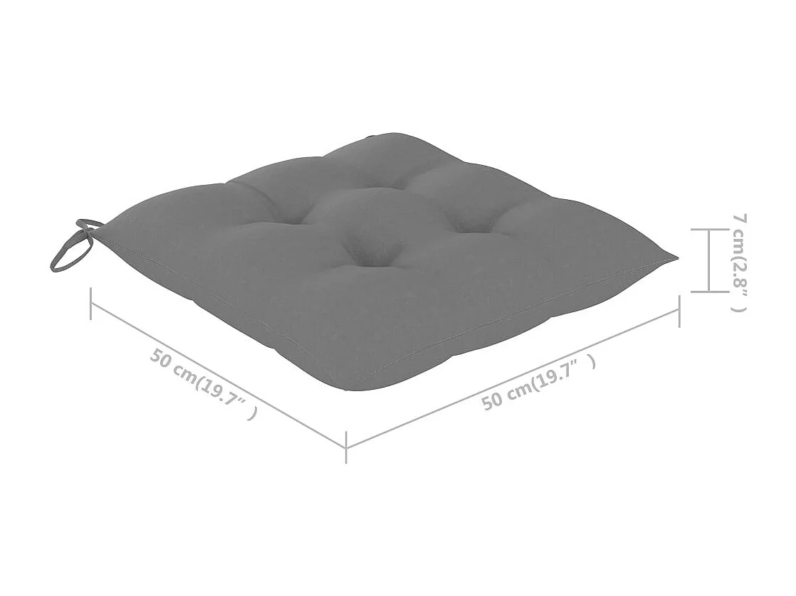 Chaises à dîner d'extérieur 8 pcs avec coussins Acacia massif