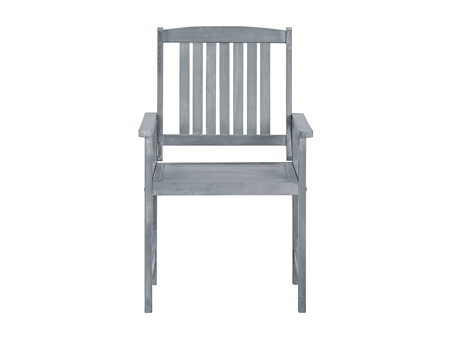 Chaises de jardin avec coussins 8 pcs Bois d'acacia solide Gris