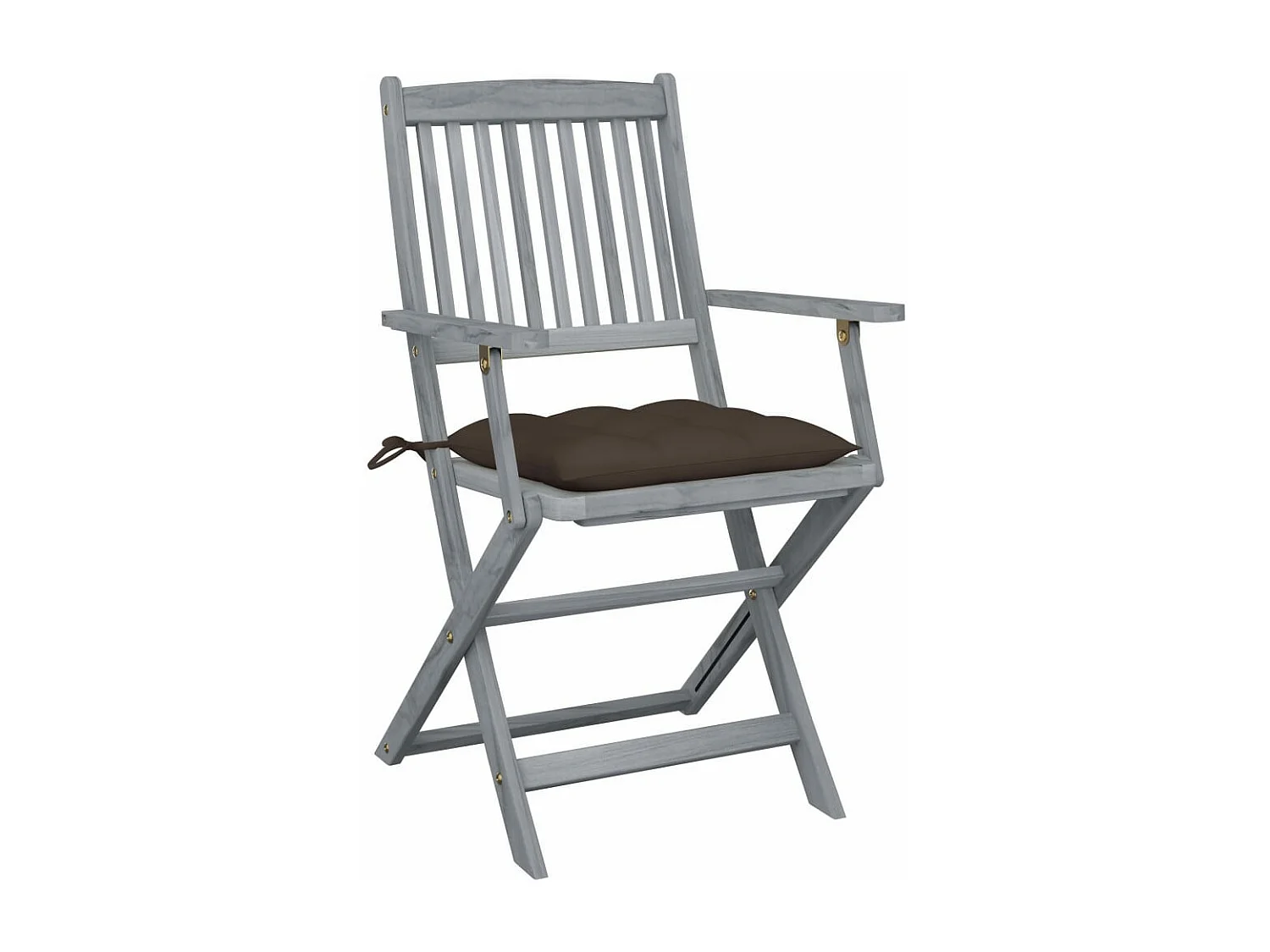 Sedie pieghevoli da esterno 2 pz con cuscini Legno di acacia