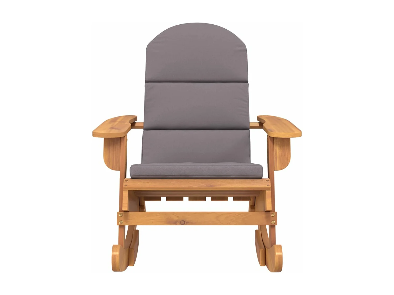 Chaise à bascule Adirondack avec coussins bois massif d'acacia