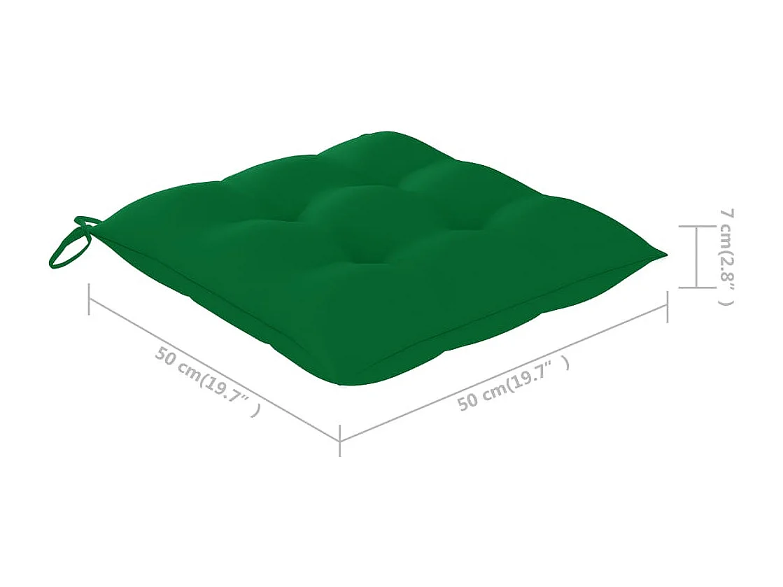 8 stuks tuinstoelen met massieve acaciakussens