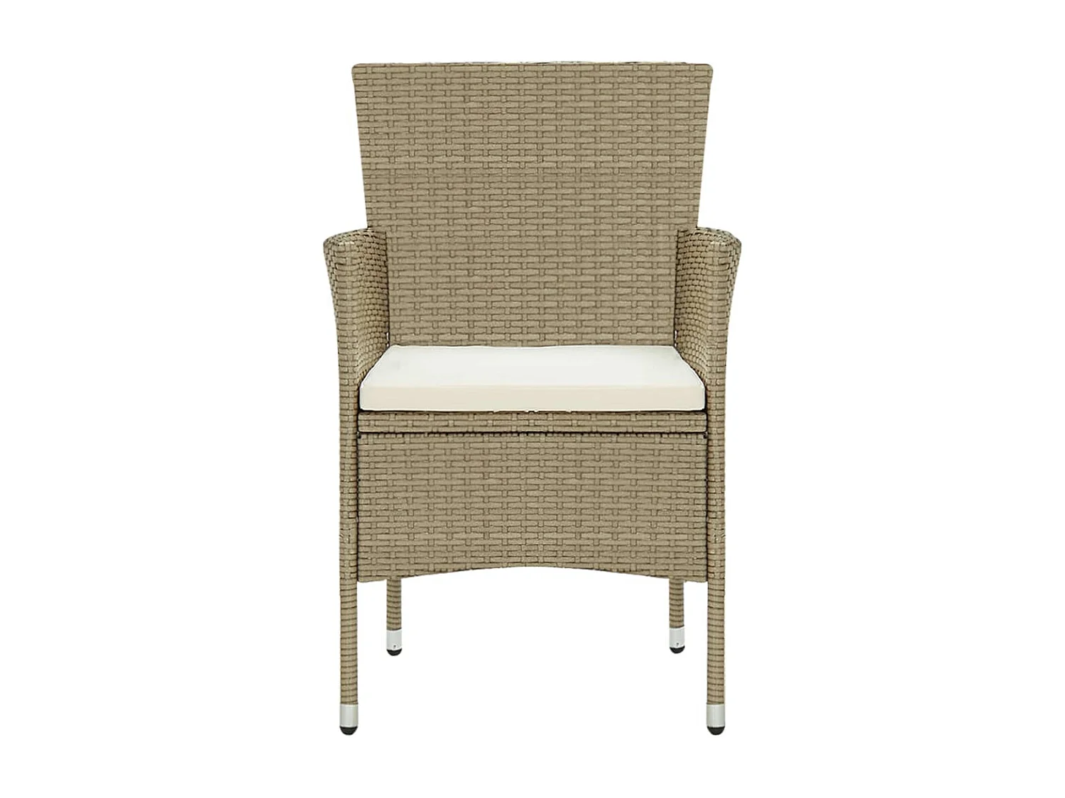 Tuinstoelen 2 stuks Kunststof wicker Beige