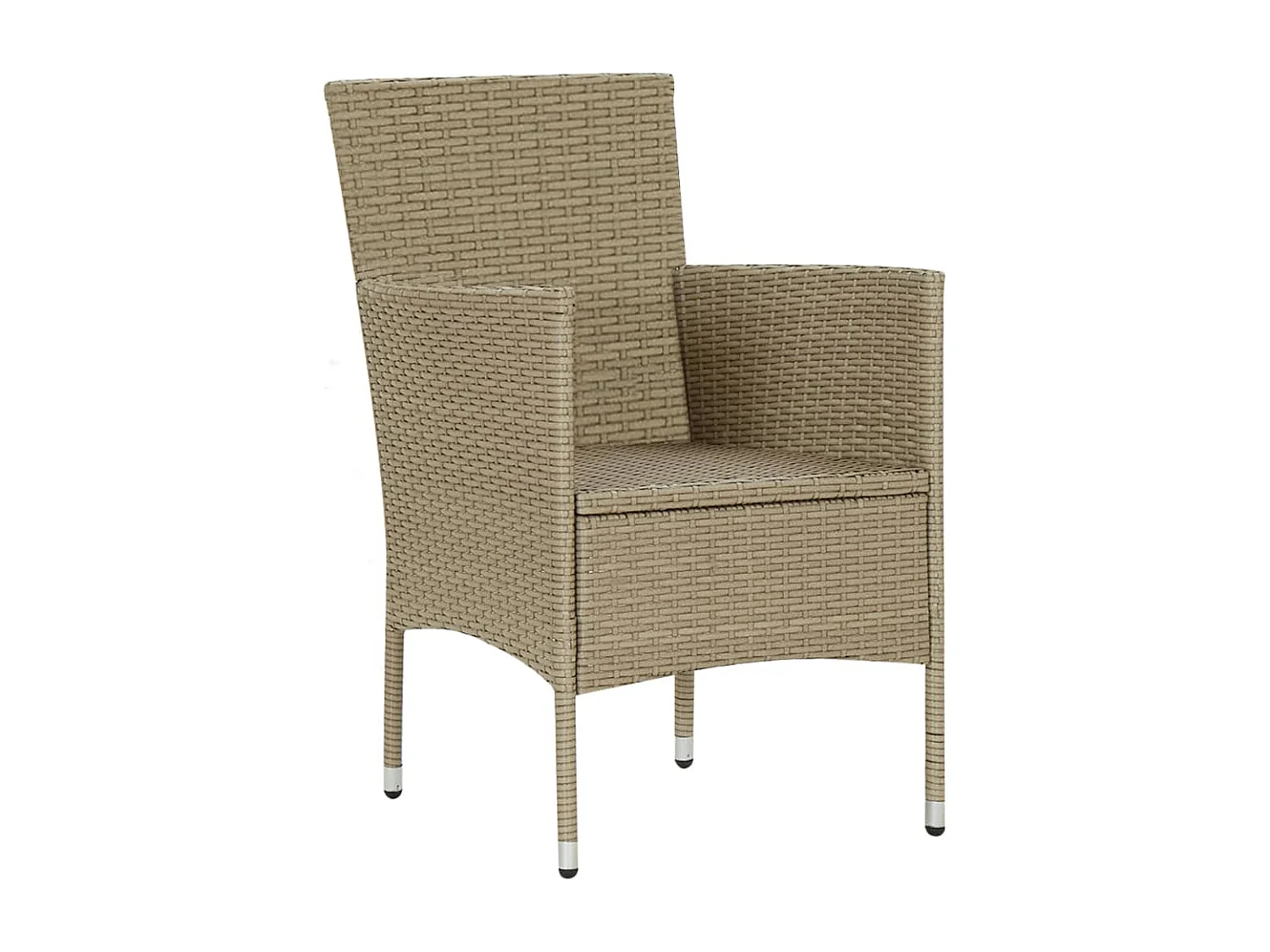 Tuinstoelen 2 stuks Kunststof wicker Beige