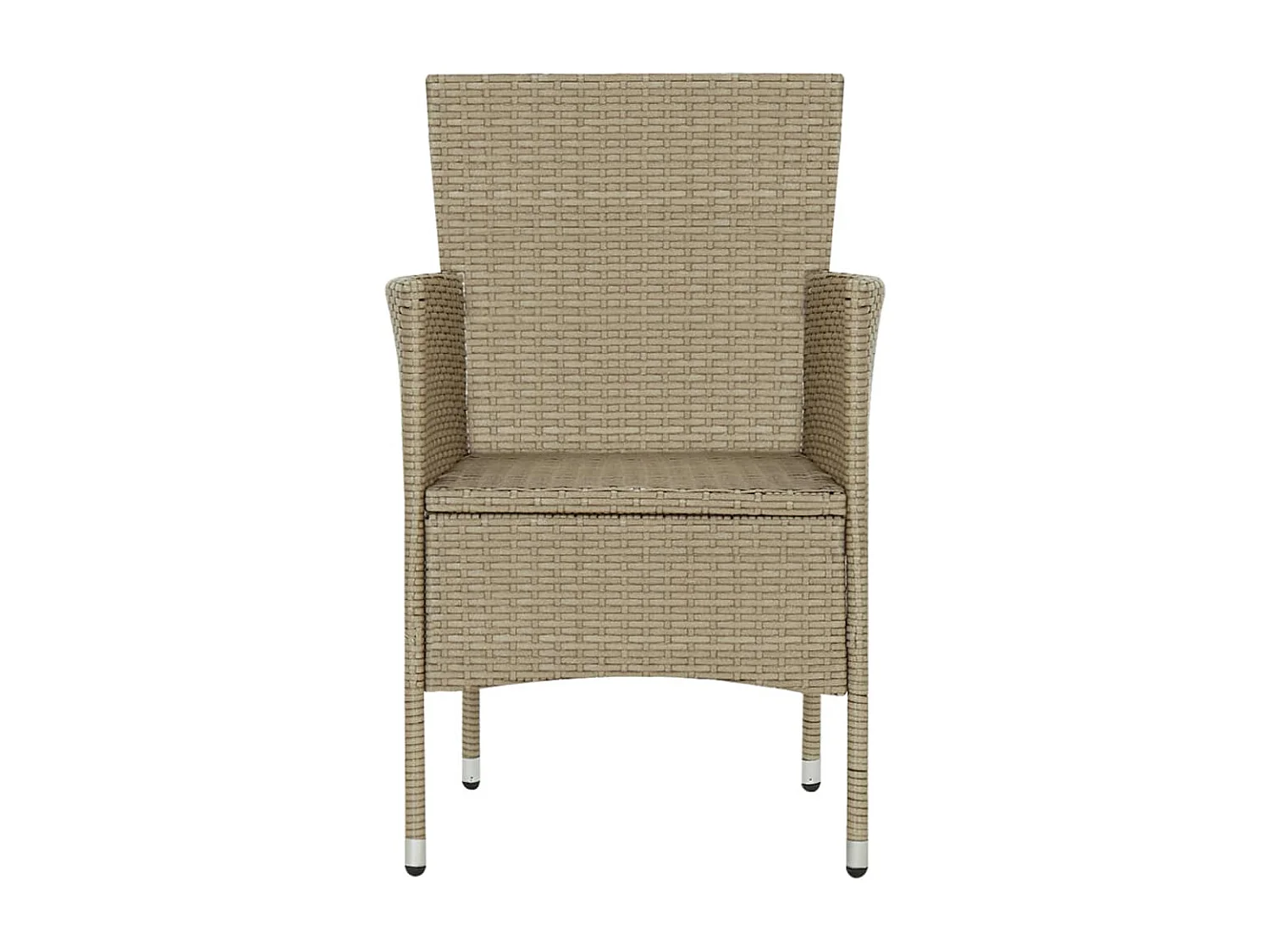 Tuinstoelen 2 stuks Kunststof wicker Beige