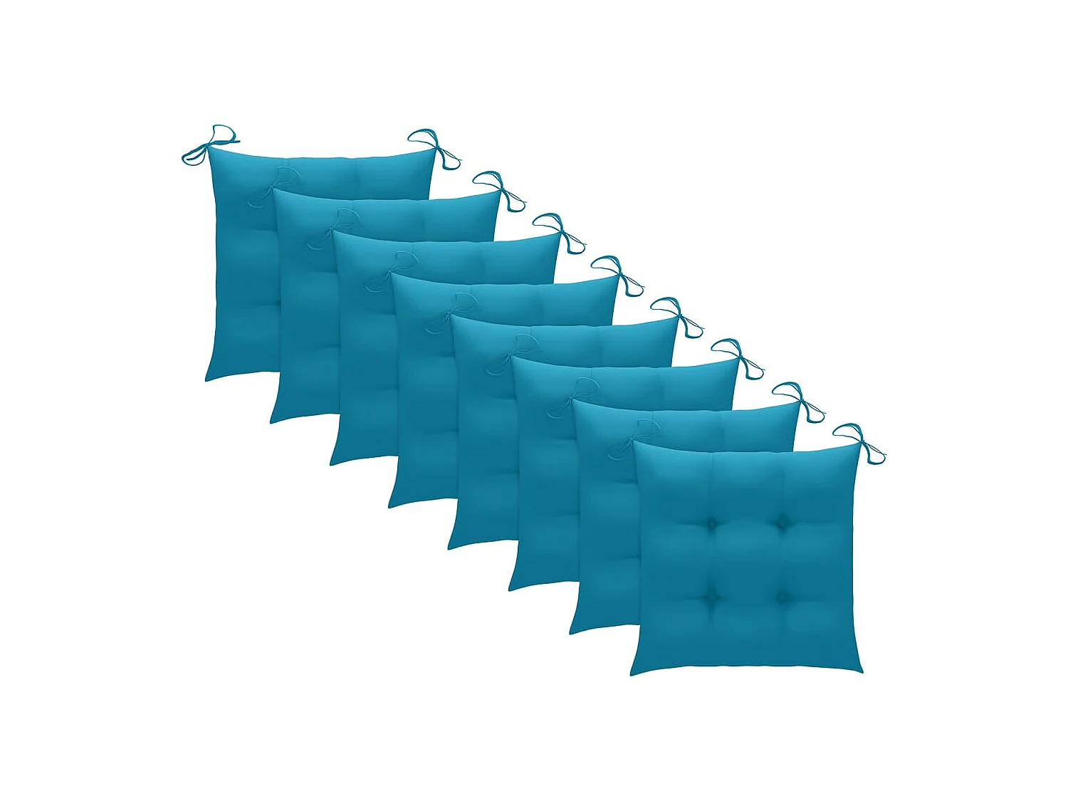 Sedie da giardino pieghevoli 8 pz con cuscini Legno di acacia