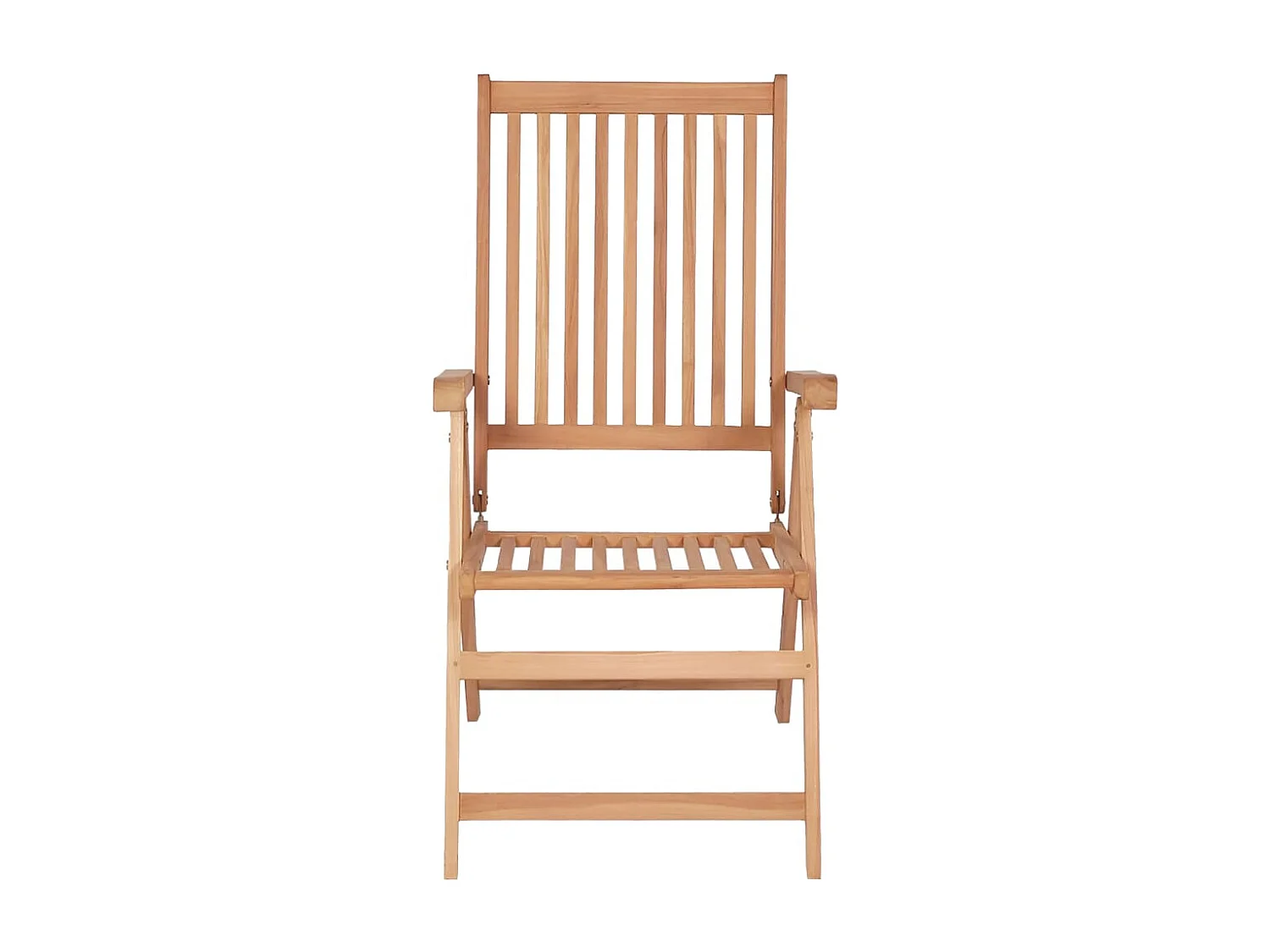 Set di 6 sedie da giardino reclinabili. Legno massello di teak