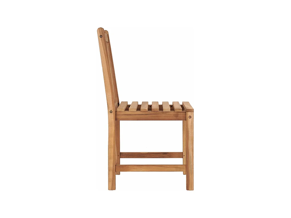 Chaises de jardin 2 pcs avec coussins Bois de teck massif