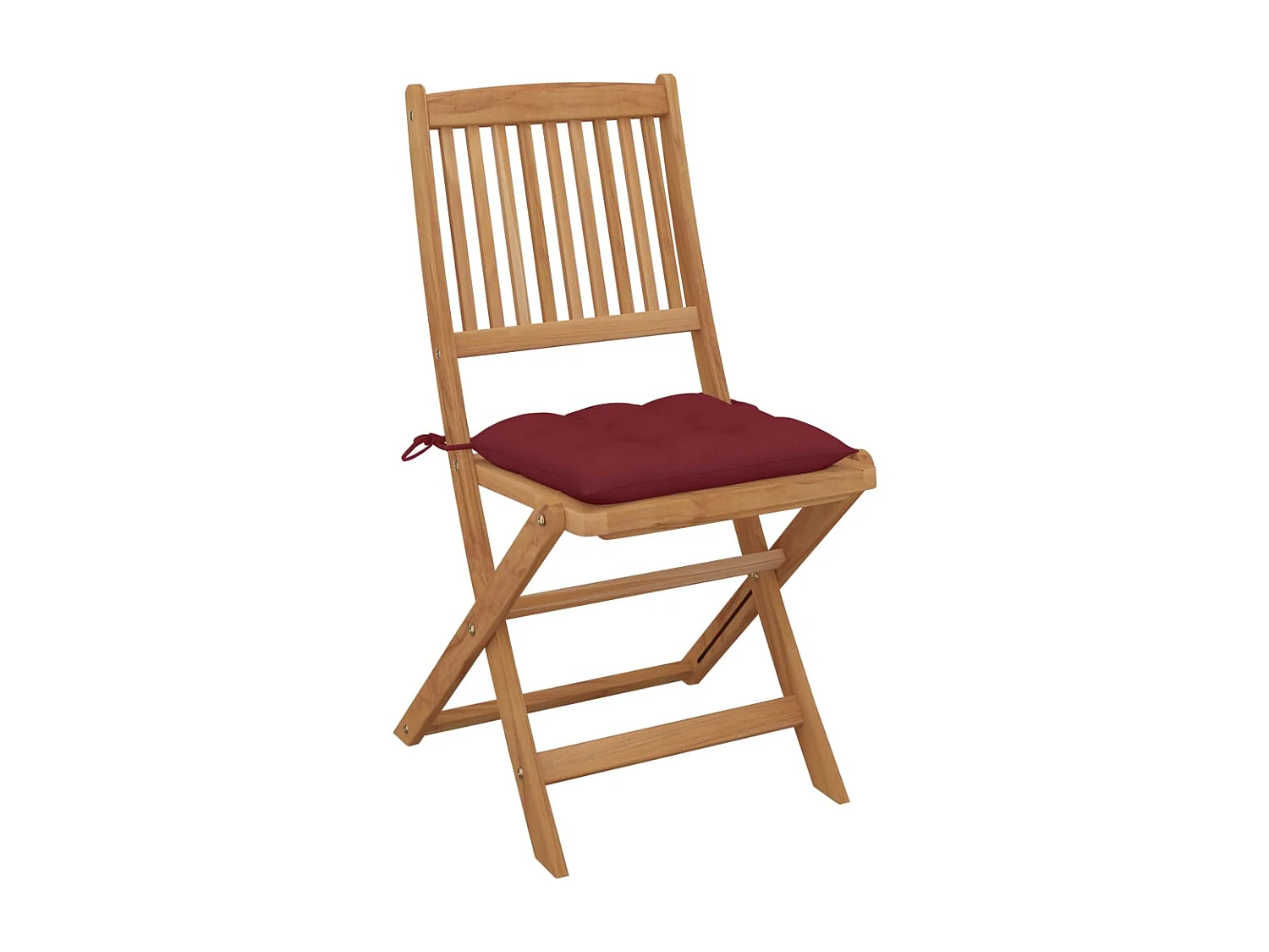 Chaises pliables de jardin 6 pcs avec coussins Bois d'acacia