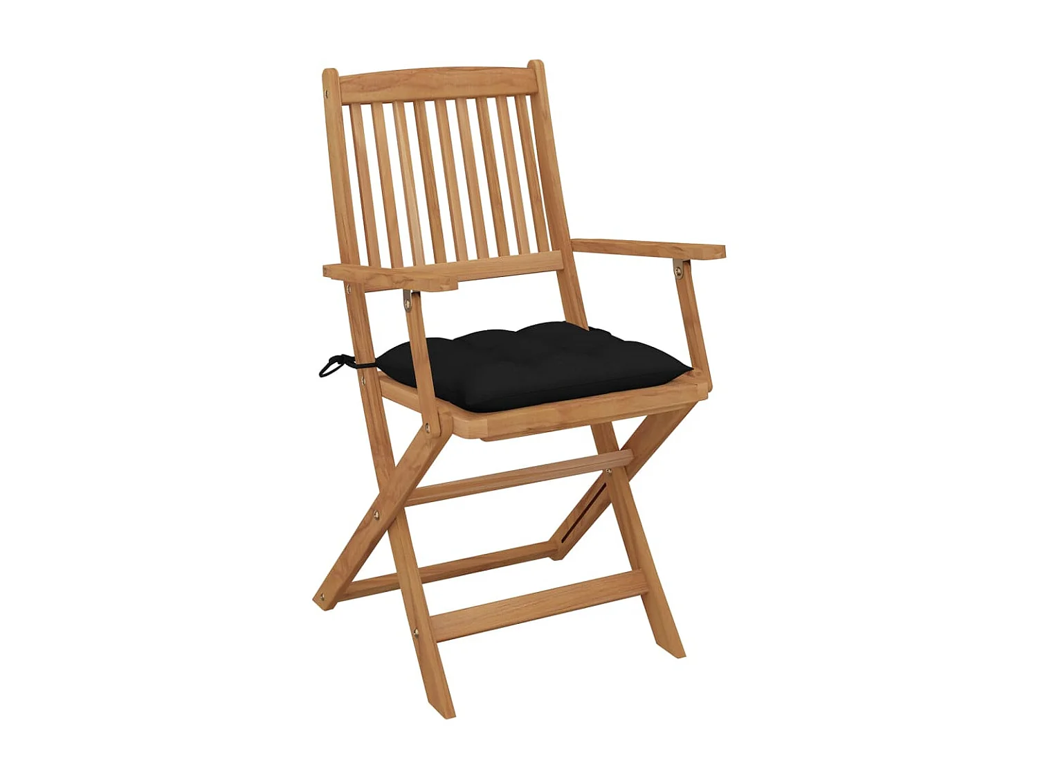 Chaises pliables de jardin 8 pcs avec coussins Bois d'acacia