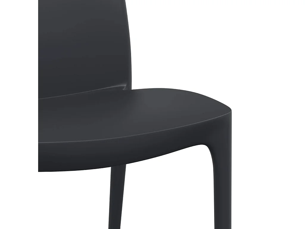 Chaises de jardin lot de 2 anthracite 50x46x80 cm polypropylène