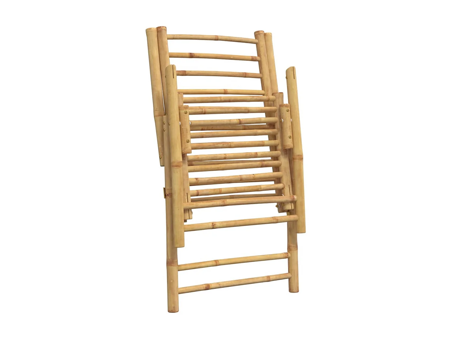 Conjunto de cadeiras bistrô dobráveis com 6 almofadas de bambu cinza escuro