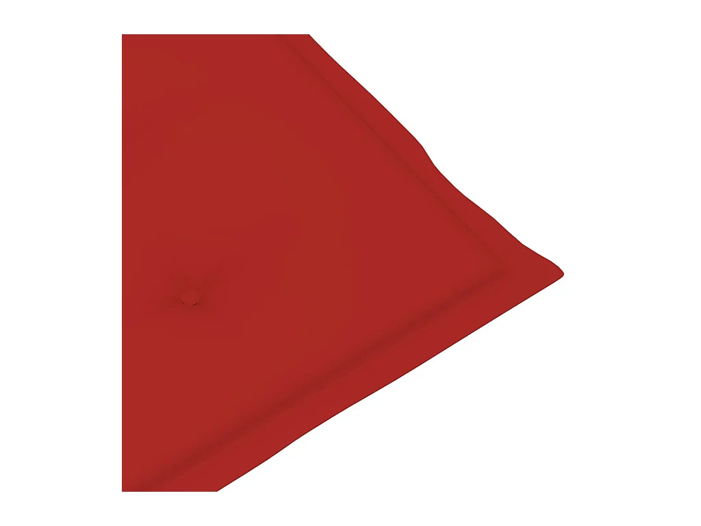 Chaises de jardin lot de 4 avec coussins rouge Bois teck massif