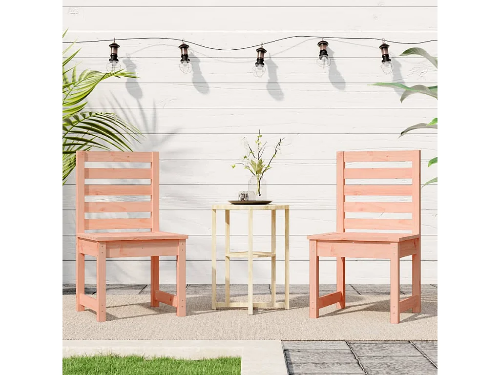 Chaises de jardin lot de 2 50x48x91,5 cm bois massif de douglas