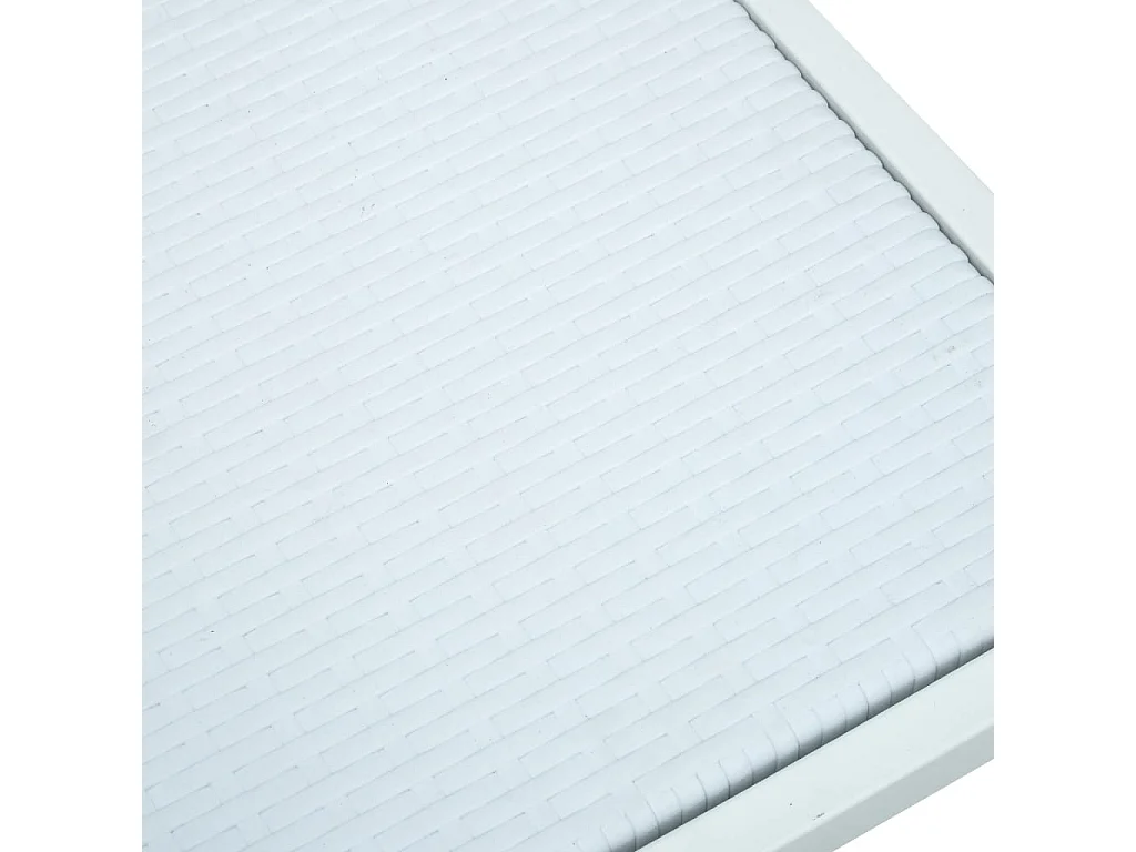 Sedie da giardino 4 pezzi in plastica bianca effetto rattan