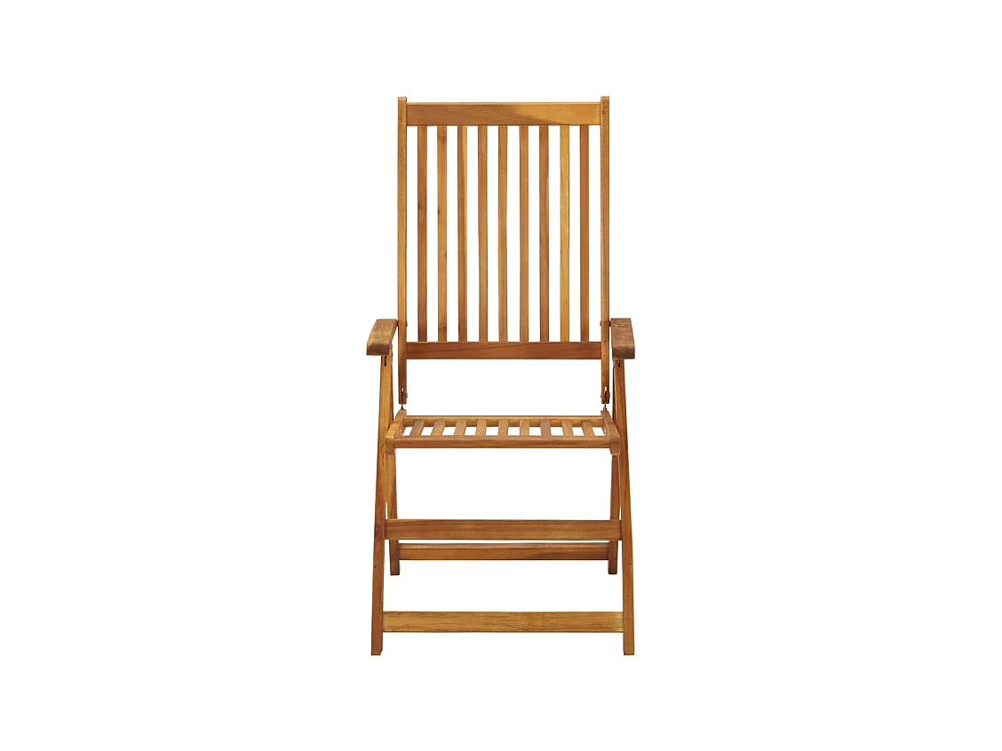 Sedie da giardino pieghevoli con cuscini 8 pz. Legno di acacia