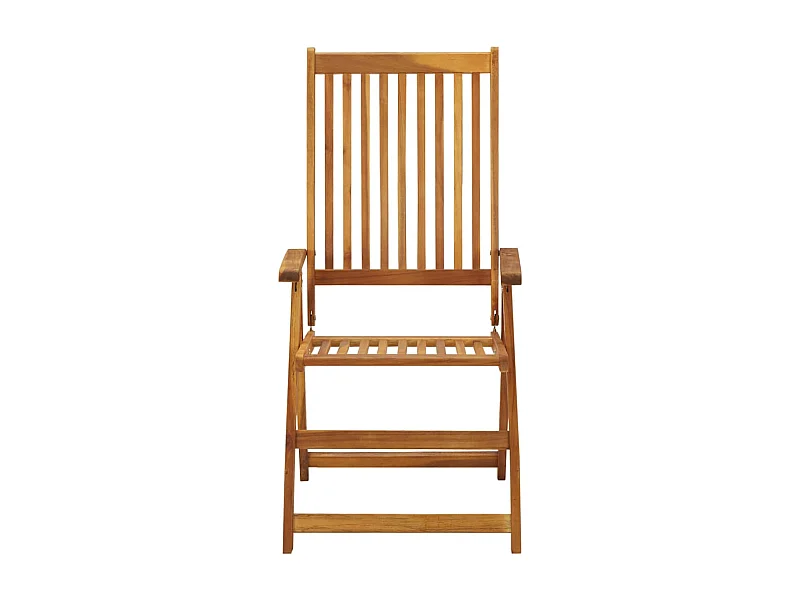 Chaises pliables de jardin avec coussins 8 pcs Bois d'acacia