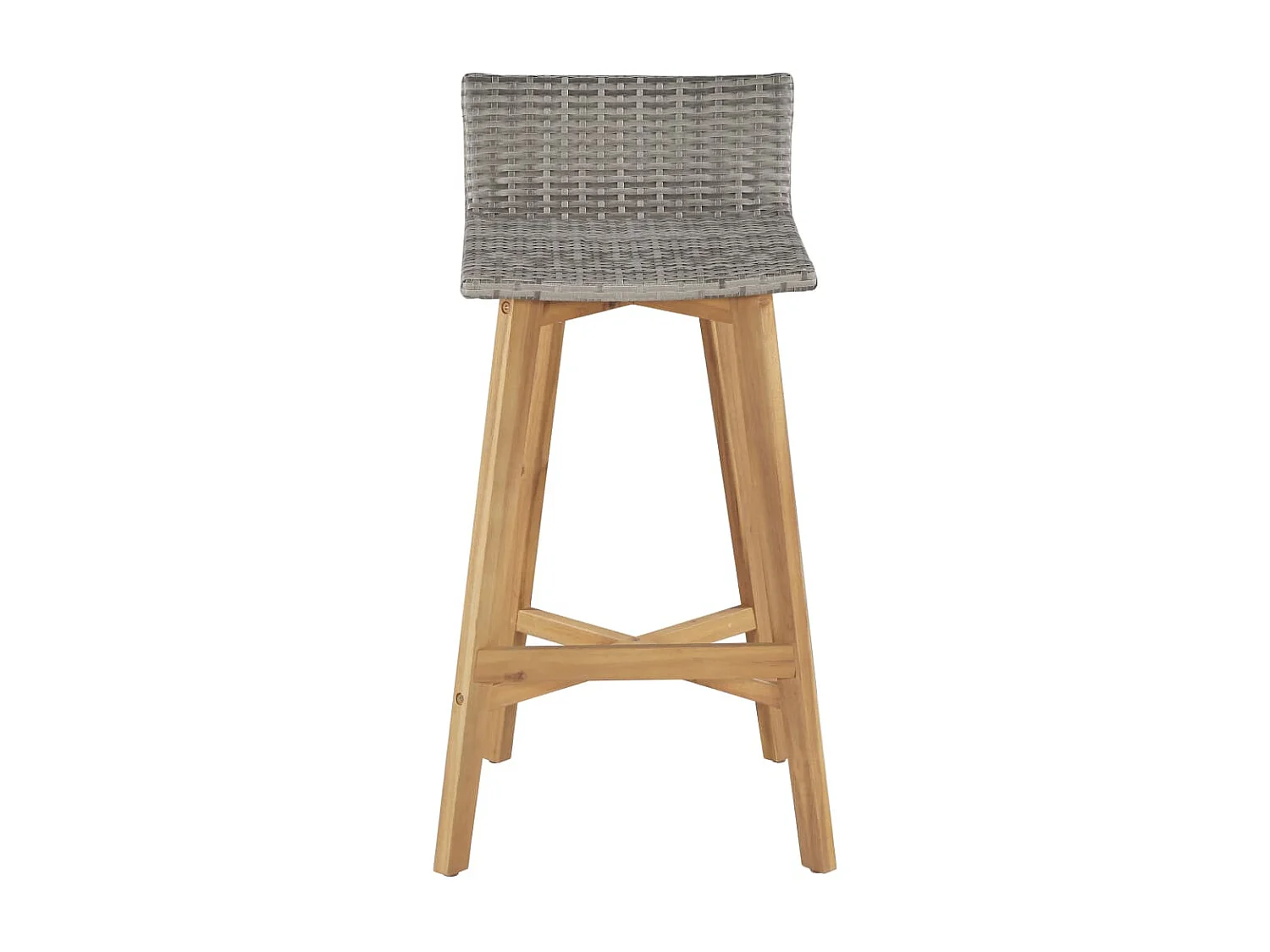 Barhocker 2er-Set aus massivem Akazienholz