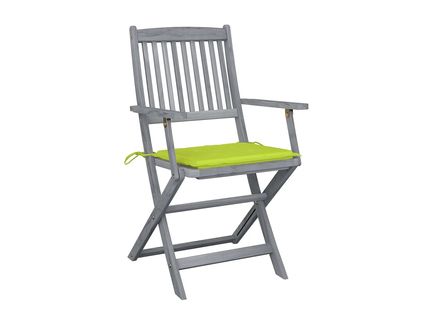 Chaises pliables d'extérieur 2 pcs avec coussins Bois d'acacia