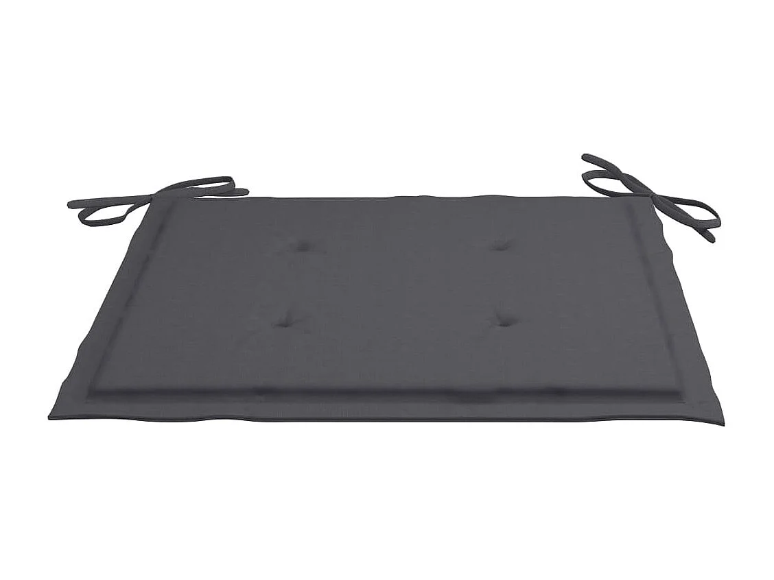 Chaises de jardin 2 pcs avec coussins anthracite Bois de teck