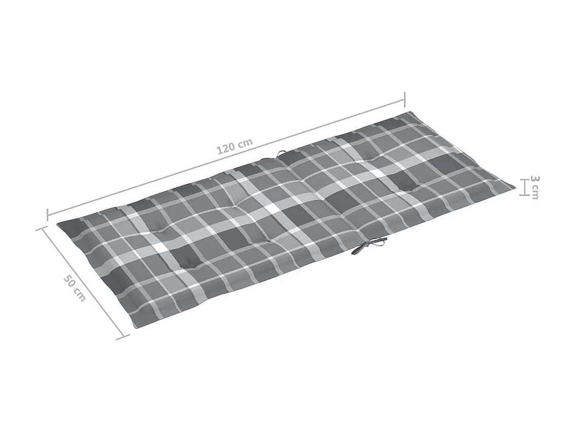 Liggende tuinstoelen 4 stuks met kussens van acaciahout