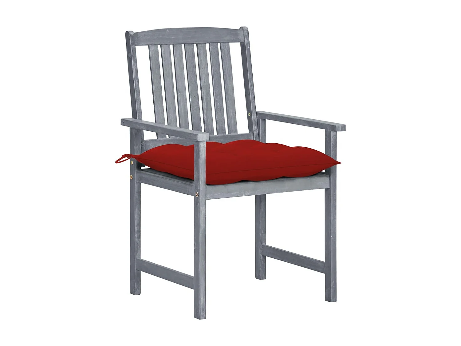 Chaises de jardin avec coussins 8 pcs Bois d'acacia solide Gris